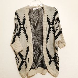 Pink Rose Tribal print cardigan